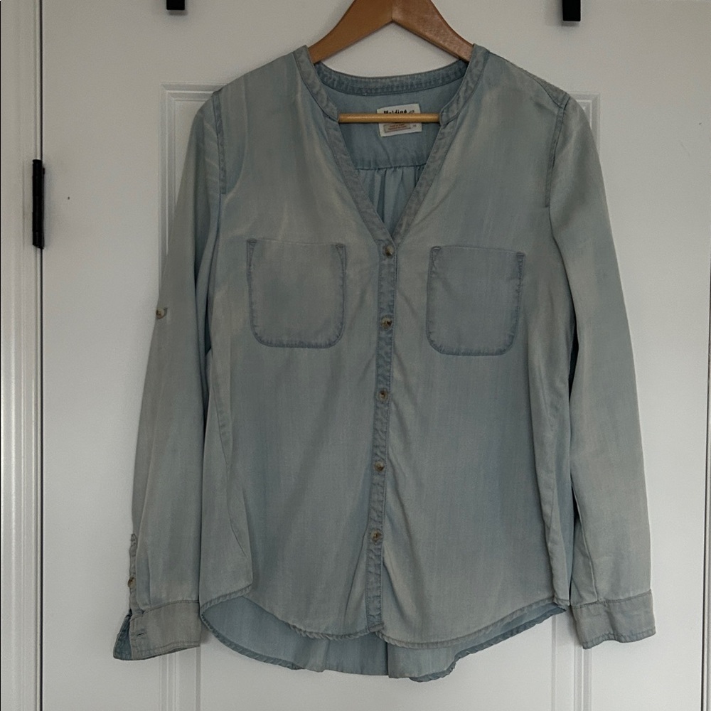 Holding Horses Denim Blue Top